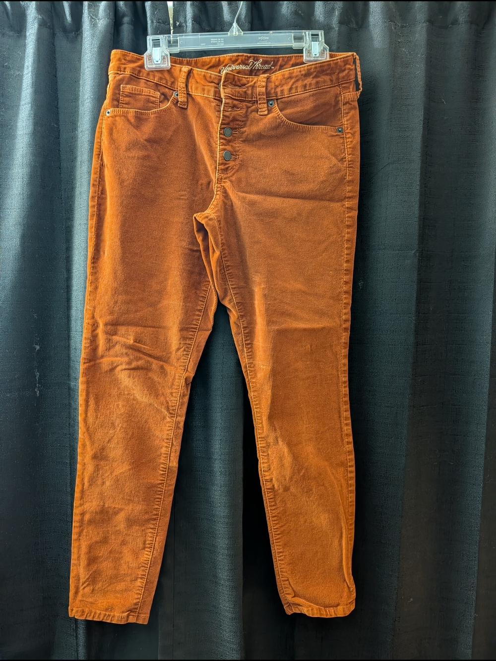 Universal Thread Rust Corduroy High-Rise Skinny Ankle Pants